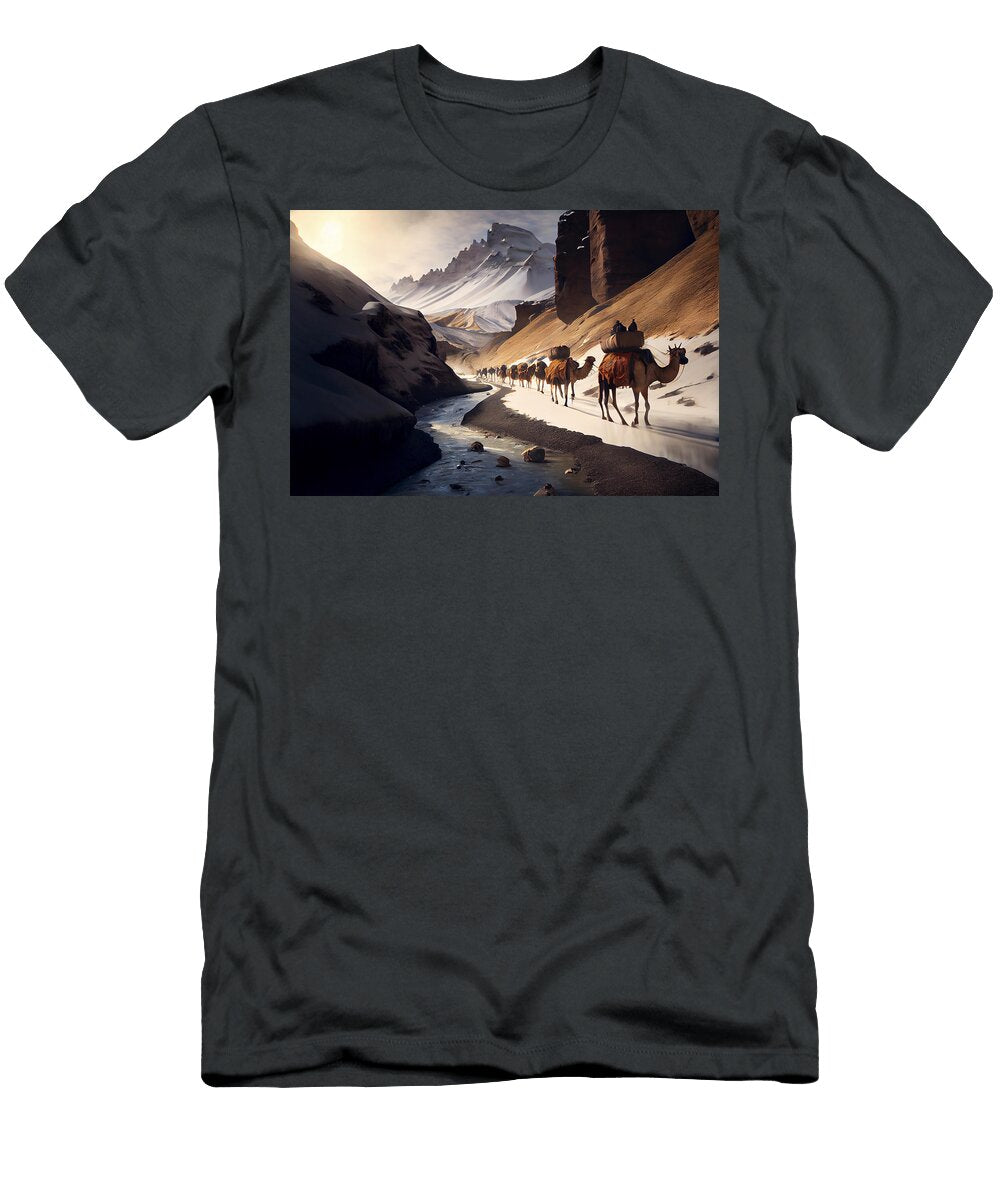 1 a Medieval Silk Road Caravan with Camels Walkin 6453f33052 06450f 645d56 A72e 043c2a6455 Celestial Images T-Shirt