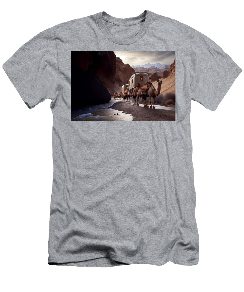 A Medieval Silk Road Caravan with Camels Walkin 696453e757 645563a6043 6456455639645563 a Celestial Images T-Shirt